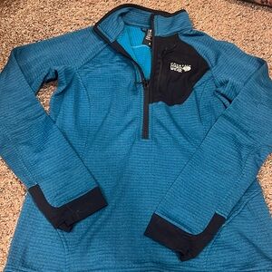 Mountain Hardwear Blue Quarter-Zip Pullover